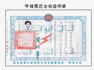 專業證照_甲種電匠合格證明書